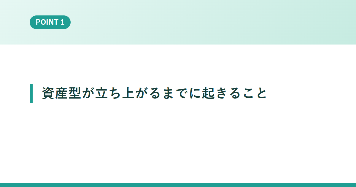 資産型が立ち上がるまでに起きること